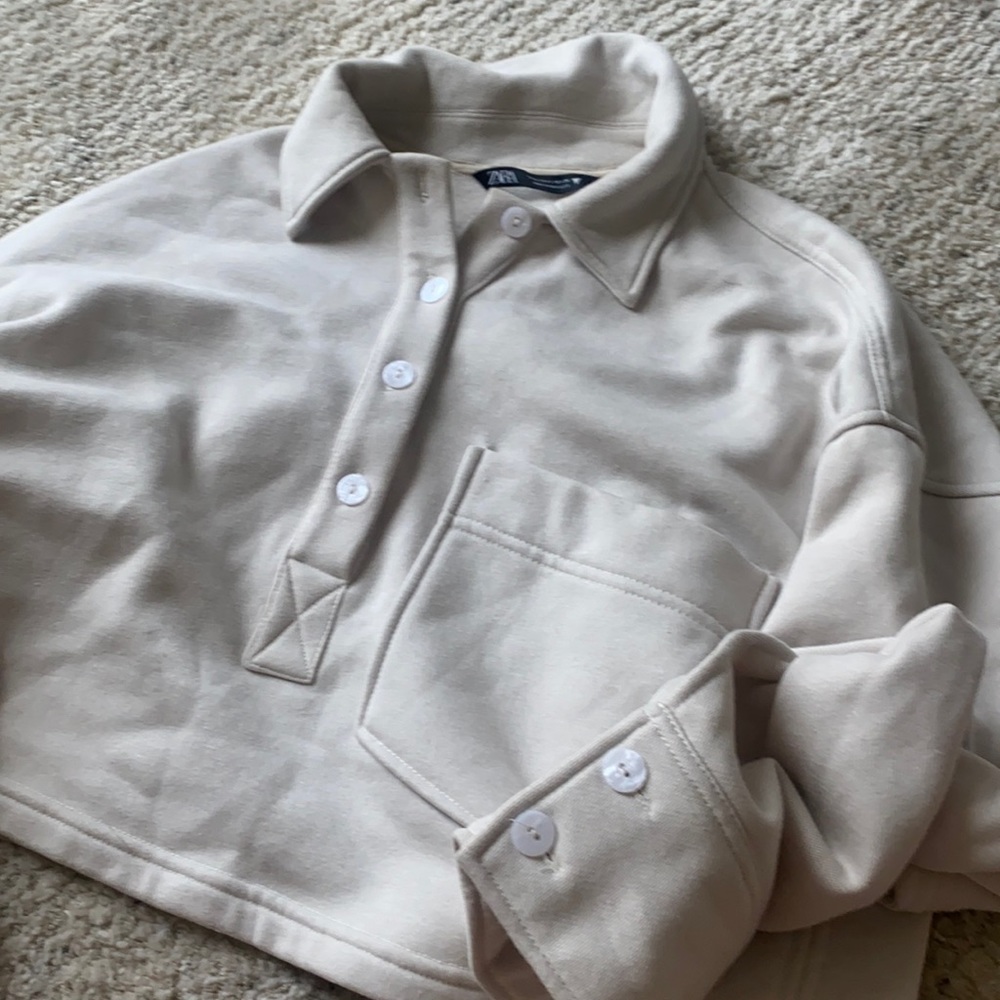 Zara crop sweatshirt